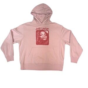Old Navy Janet Jackson Pink Gender-Neutral Pullover Graphic Hoodie - Size Medium